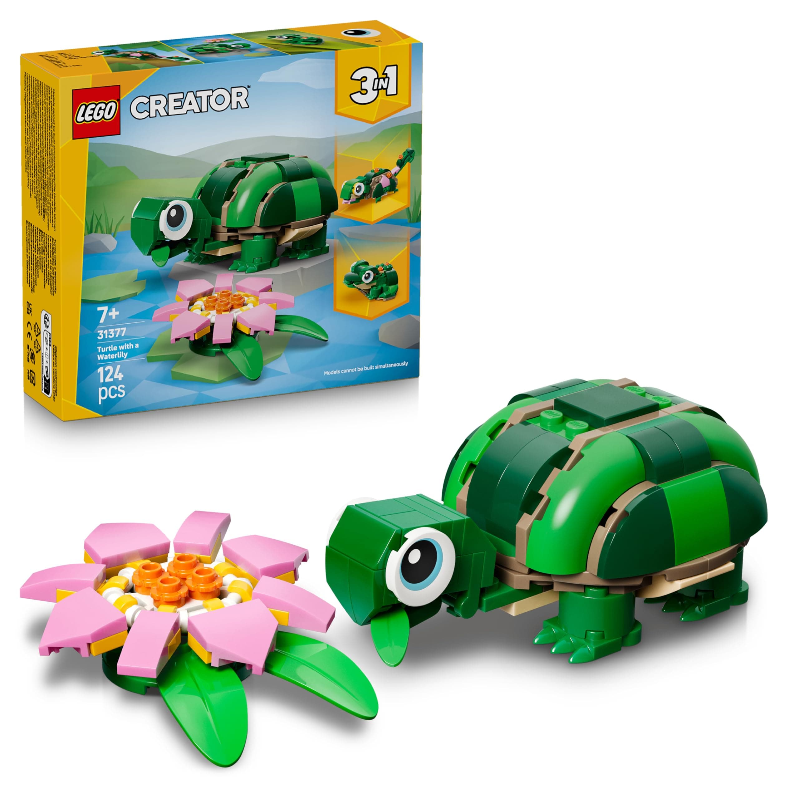 LEGO Creator 3 en 1 Tortuga con Flor de Nenúfar 31377