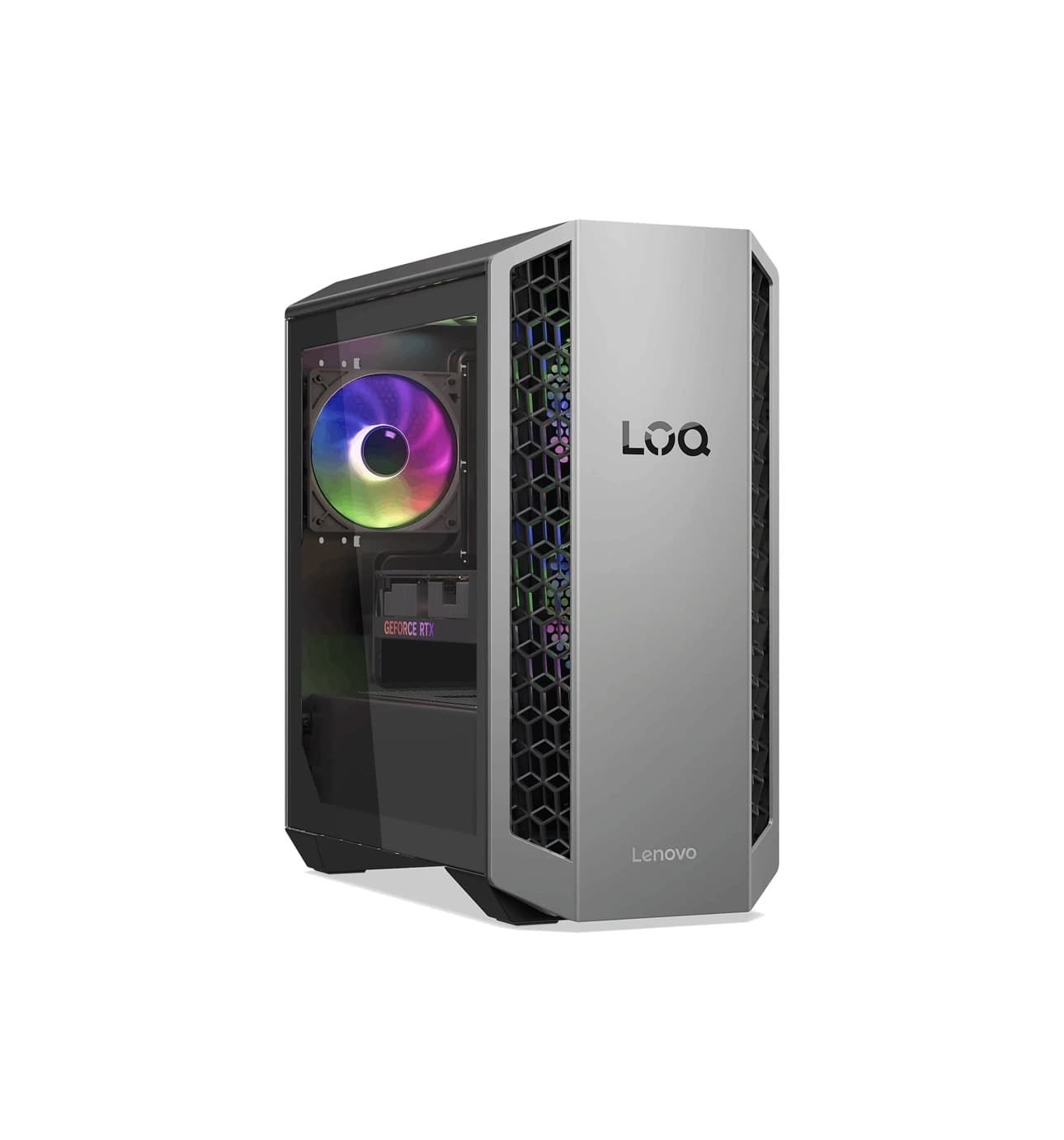 PC gaming - Lenovo LOQ Tower 26ADR10, AMD Ryzen 7 8745HX, 16GB RAM, 1TB SSD, GeForce RTX 5060, Sin sistema operativo