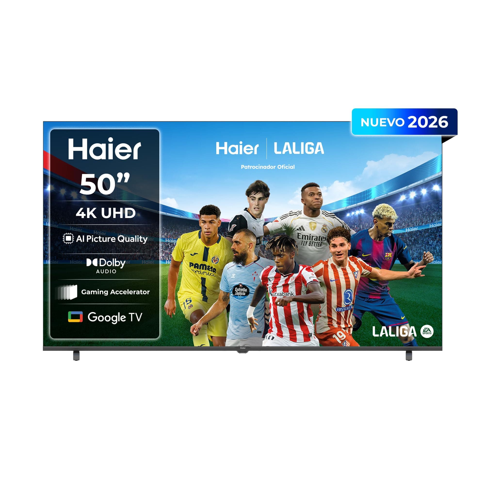 Smart TV Haier K85 50" 4K UHD H50K85GUX [2026] (Google TV, 120Hz Gaming Accelerator, MEMC, HDR10, IA Picture, 4x HDMI 2.1, Dolby/DBX Audio)
