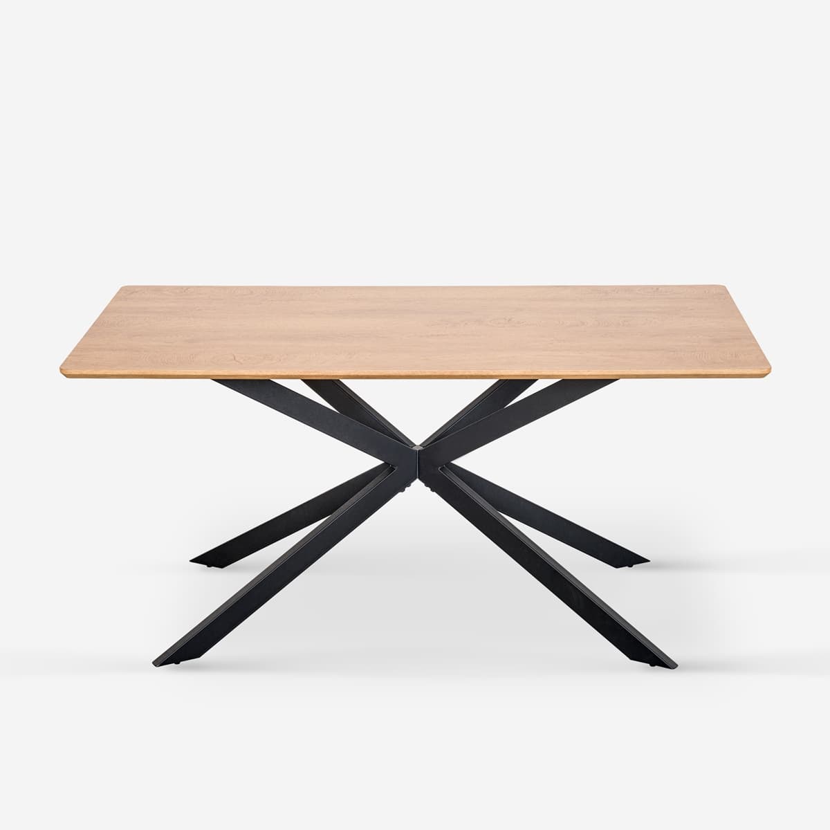 ProduceShop - Mesa de diseño con patas cruzadas 160x90 cm de madera y metal Shaila