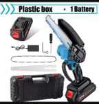 Minisierra de cadena de 800W, potente motosierra de poda manual recargable inalámbrica de 6 pulgadas, sierra eléctrica para carpintería