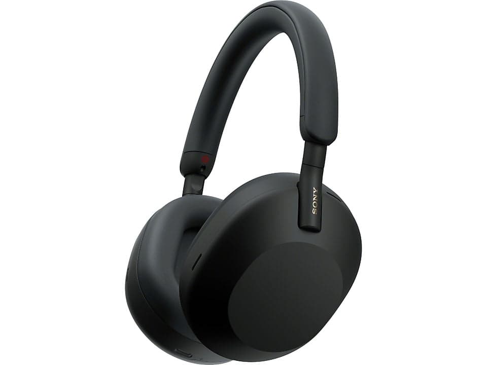 Auriculares inalámbricos - Sony WH-1000XM5SA, Estuche blando, Cancelación ruido , 30h, Hi-Res, Carga Rápida, Bluetooth, Diadema, Negro