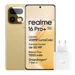 realme 16 Pro+ 5G Smartphone, 8GB+256GB, Pantalla Curva AMOLED 144Hz 6,8", Batería 7000mAh, Cámara 200MP OIS IP69K Carga Rápida 80W Dual SIM