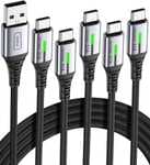 INIU Cable USB C Carga Rapida 3,1A, [5 Pack, 2+2+1+1+0.5m]