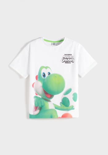 Camiseta manga corta de Niño Yoshi de UNIVERSAL PICTURE tallas 3, 4 años