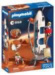 PLAYMOBIL Space Esa Cohete de investigación a Marte| Cohete Modular con Plataforma de Lanzamiento y 2 astronautas