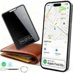 Air Tag Card Wallet Tracker Ultradelgado 2.3mm, Recargable Smart Bluetooth Localizador Compatible con Apple Buscar (Sólo iOS)