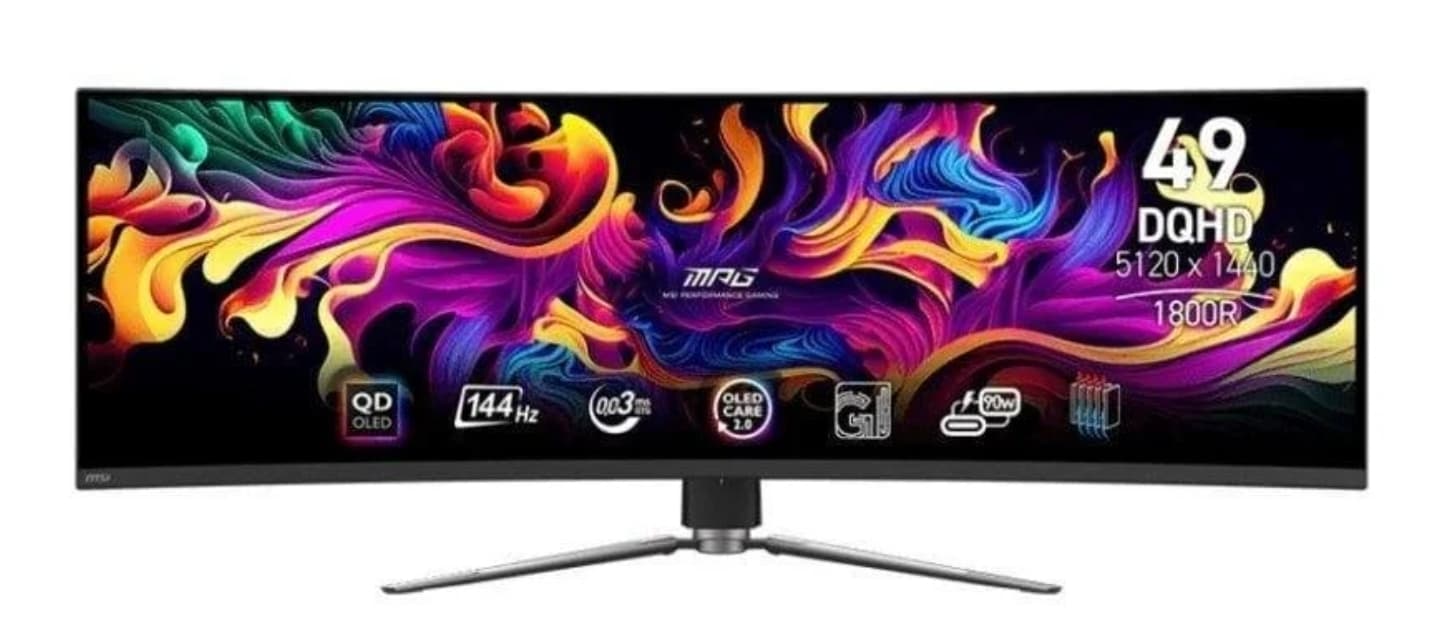 Monitor MSI MPG 491CQP QD-OLED 49" QD-OLED DQHD 144Hz USB-C Curvo