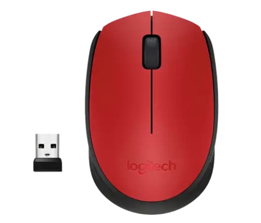 Ratón inalámbrico - Logitech M171, 1000 ppp, Ambidiestro, USB, Windows-Mac, 12 meses de pila, color rono, azul claro y azul fuerte