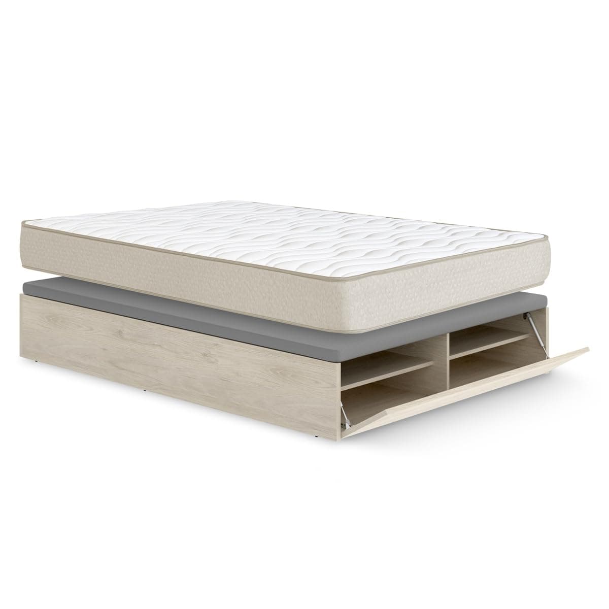 Pack Dormitorio Canapé LAN con 1 Colchón viscoelástico Nova 135 x 190 cm, Altura 20 cm