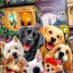 Puzzle de madera Wood City Puppies in Paris mediano 150 piezas. 75 PIEZAS 2€