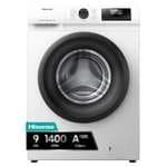 Hisense WF1Q9041BW - Lavadora, Class A, 9Kg, 1400 rpm, Alto 84.5cm x Ancho 59.5cm, Color Blanco, Función Vapor 99,9%