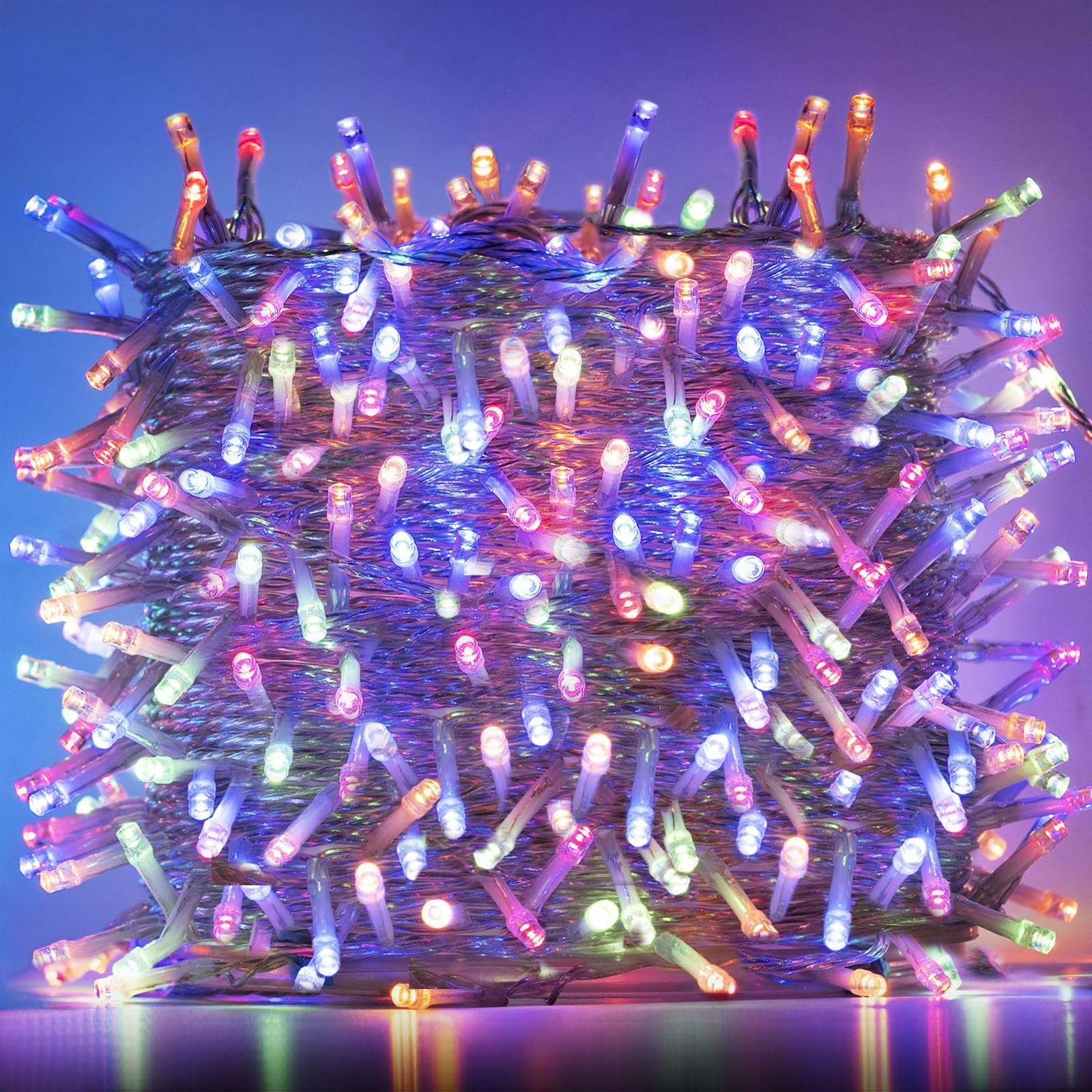 Guirnaldas Luces Exterior Colorido 50M, 500 LED Cadena de Luces con 8 Modos, Impermeables,