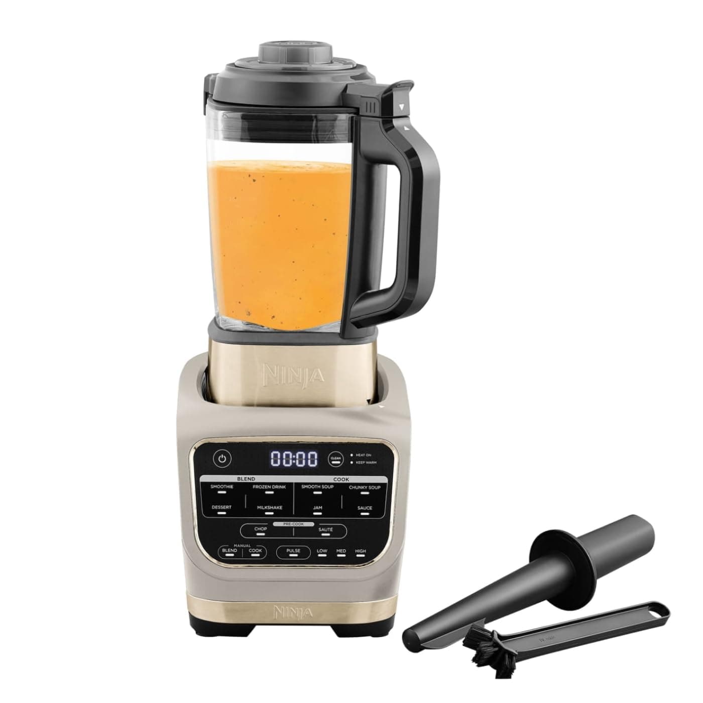 Ninja Foodi Batidora de Vaso y Sopera Eléctrica, 1000 W, 10 - PICA, SALTEA, BATE Y CUECE - PREPARACIONES FRÍAS Y CALIENTES Con resistencia