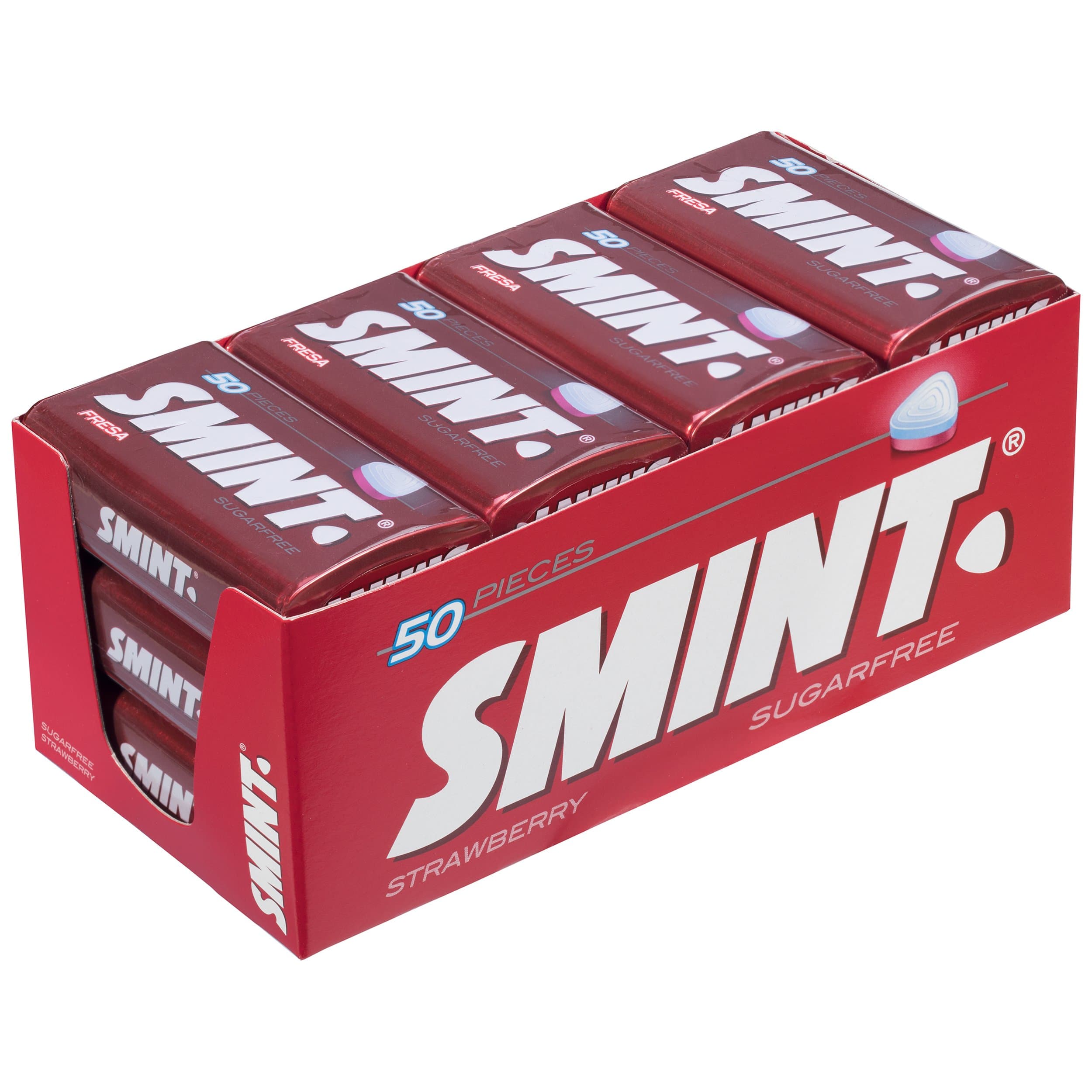 x12 Smint Tin Fresa, Caramelo Comprimido Sin Azúcar - 12 unidades de 35 gr- (14.02€ con Suscribete y ahorra)