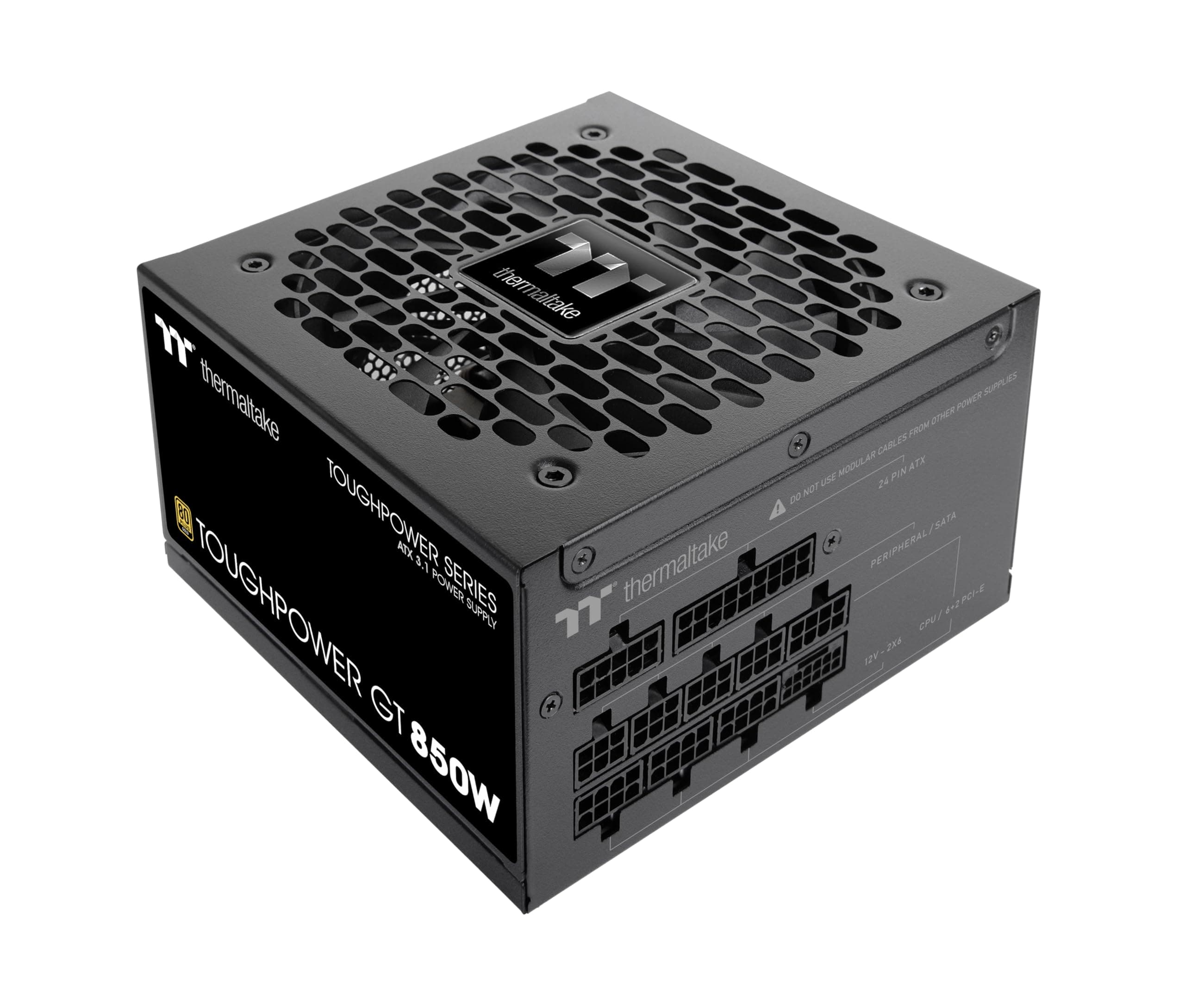 Thermaltake Toughpower GT 850W — Fuente ATX 3.1, PCIe 5.1, 12V-2x6 nativo, 80 Plus Gold y modular