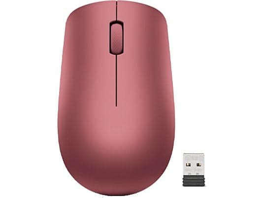 Ratón inalámbrico - Lenovo 530, Ambidiestro, Multiplataforma, 1200 DPI, Rojo Cereza