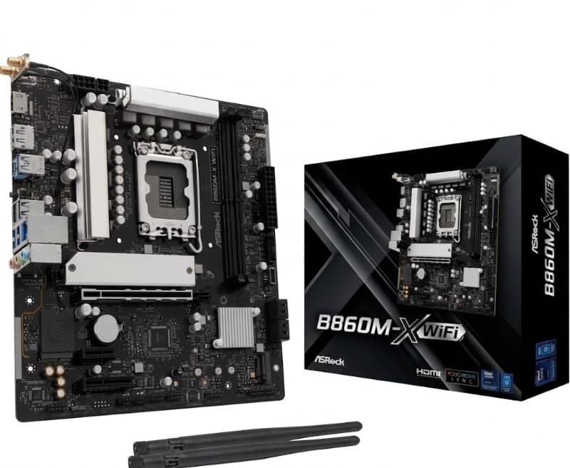 Placa Base ASRock B860M-X WiFi R2.0 (Intel Socket LGA 1851 | DDR5 | Micro-ATX | WiFi 6E)