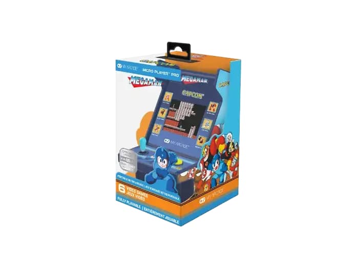 Consola retro - My Arcade Micro Player Megaman, Pantalla color 2.75", Altavoz incorporado