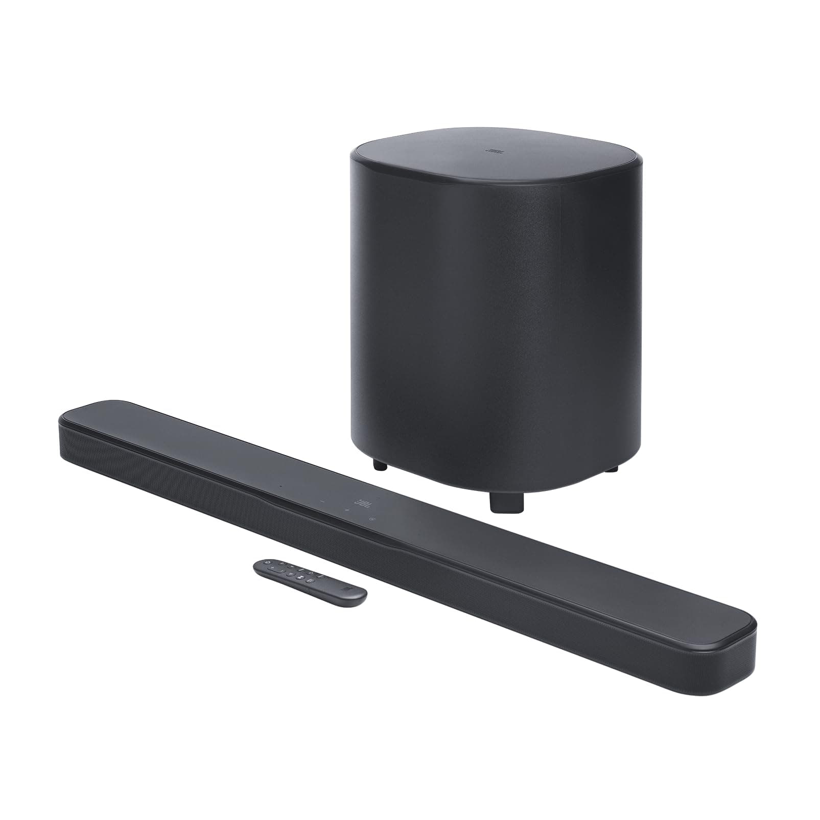 Barra de sonido JBL Bar 500 MK2, Bluetooth 5.1 para TV, color negro. Subwoofer de 10", sonido envolvente Dolby Atmos, HDMI eARC, Wi-Fi,