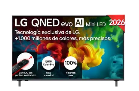 TV QNED Mini LED 55" LG 55QNED82B6B 4K (Procesador α8 AI Processor 4K Gen3 | Smart TV webOS | DVB-T2 | Negro)