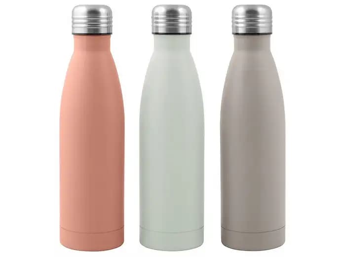 Botella - Schou 74040, 500ml, Térmico, Acero inoxidable, 1 unidad, Color aleatorio