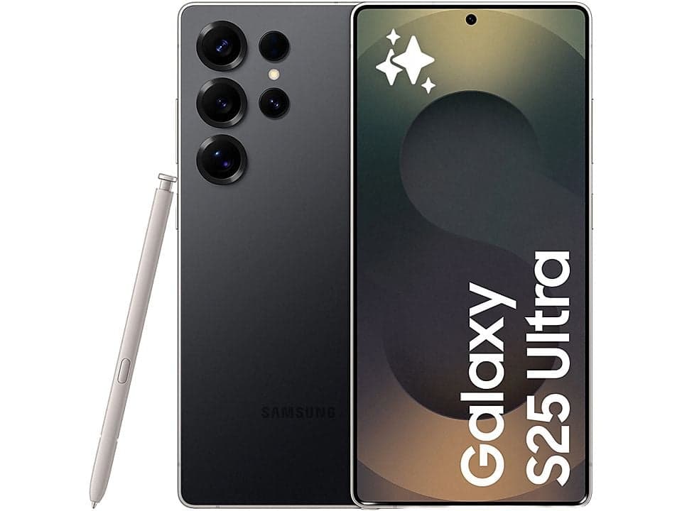 Móvil - Samsung Galaxy S25 Ultra, Titanium Black, 256 GB, 12 GB RAM, 6.9" WQHD+, Snapdragon 8, 5000 mAh, Android 15
