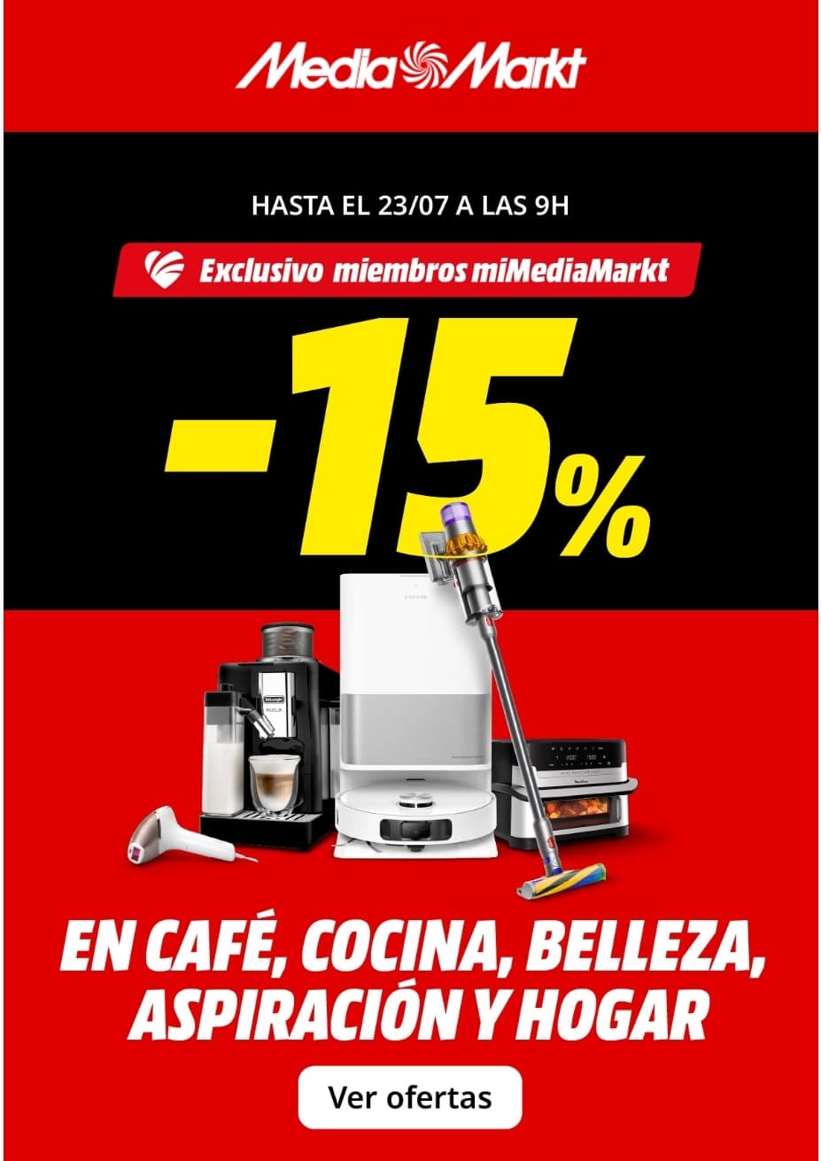 MediaMarkt: 15% de descuento en pequeño electrodoméstico