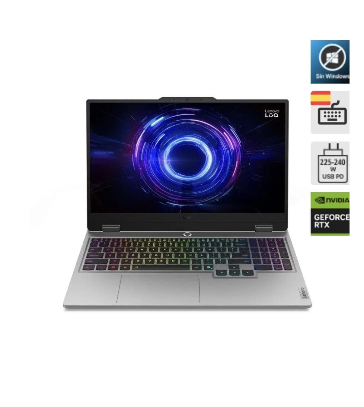 Portátil Lenovo LOQ 15IRX10 15.6" Intel Core i7-13645HX 16GB 512GB SSD RTX 5060 FreeDOS