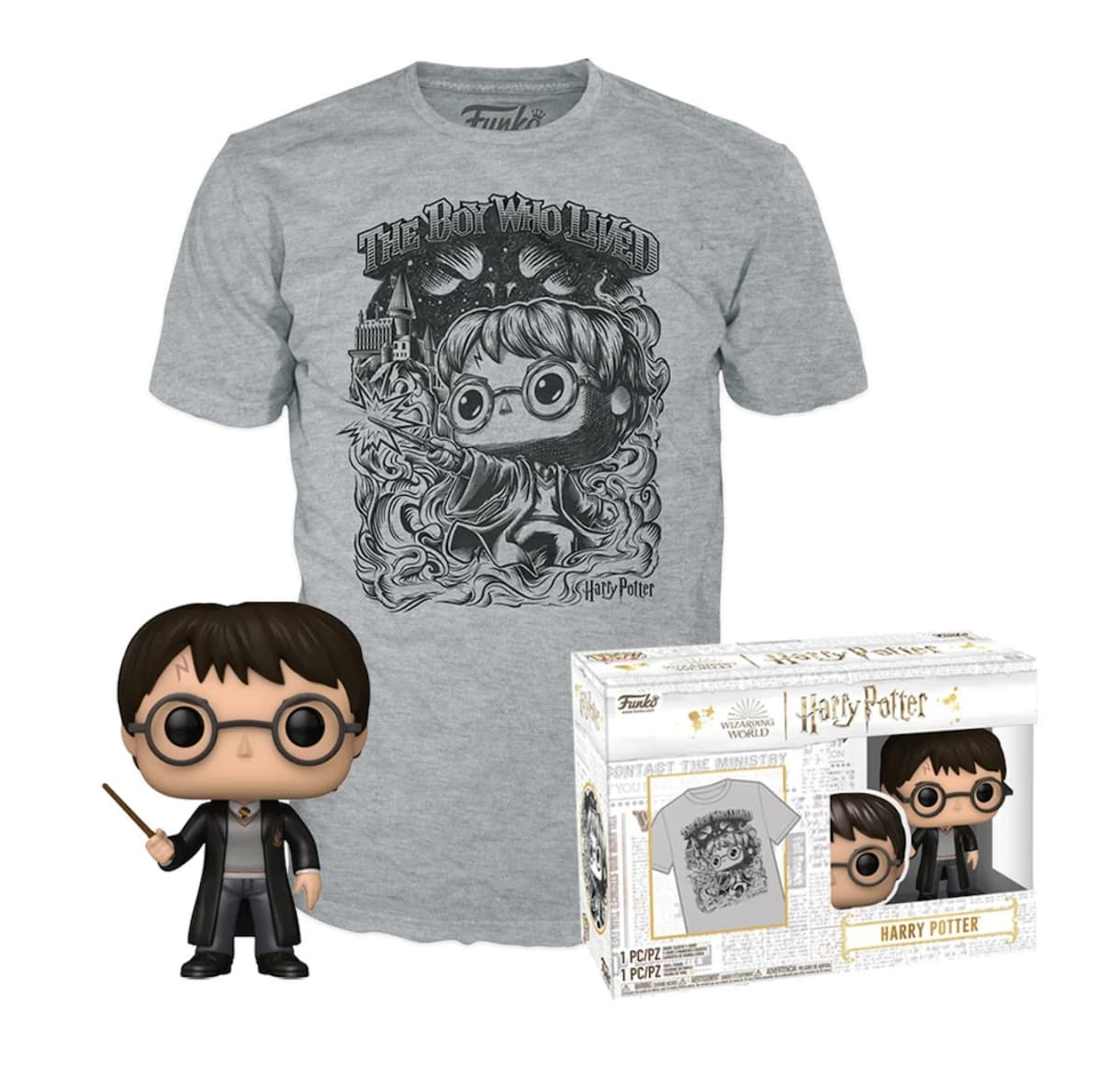 Camiseta Pop & Tee Harry Potter Funko (Camiseta + Funko)