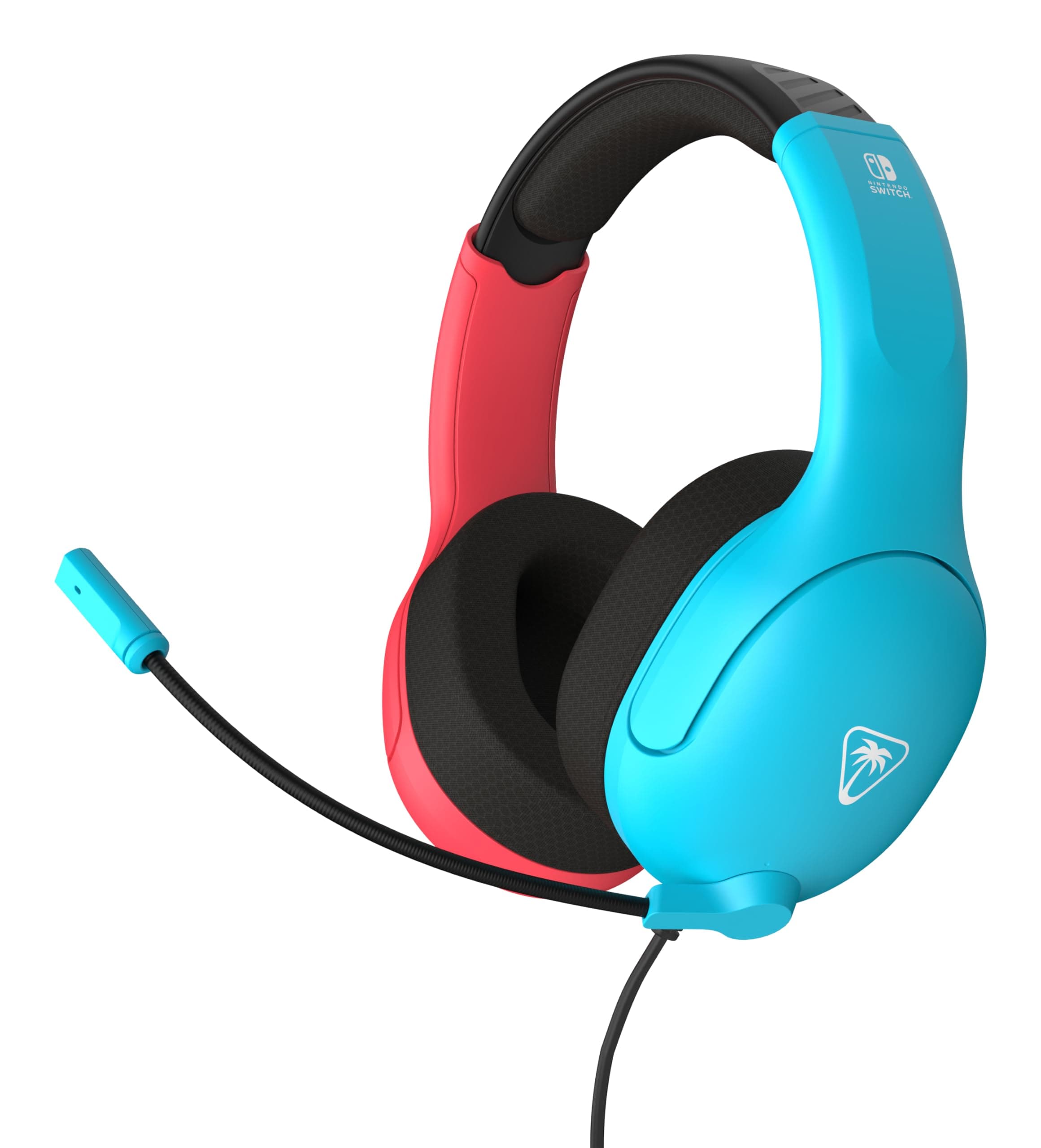 Turtle Beach Airlite Fit Auriculares con Cable para Juegos en Neón Azul y Rojo con Licencia Oficial Nintendo Switch