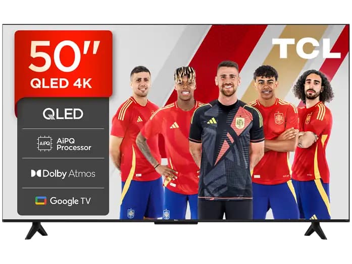 TV QLED 50" - TCL 50T69C, UHD 4K, Procesador AiPQ, Smart TV, DVB-T2, Negro (65 pulgadas por 417,15€)