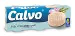 18 latas de atún Calvo natural (a 0,57€ la lata) o bajo en sal (0,59€ la lata)