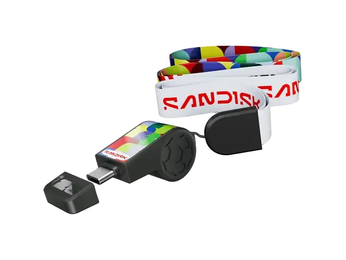 Memoria USB 128 GB - Sandisk USB-C Edición FIFA World Cup 2026, Hasta 300 MB/s transferencia, USB 3.2, Compatible macOS y Windows, Negro