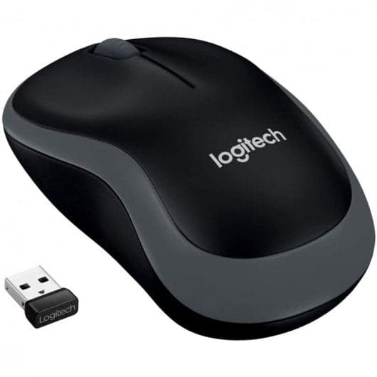 Logitech M185 Ratón Inalámbrico con Mini Receptor USB, Batería 12 Meses, Ambidiestro 1000DPI Gris
