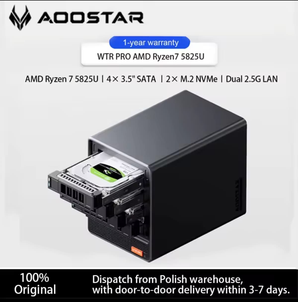 AOOSTAR WTR PRO Mini PC / NAS con Ryzen 7 5825U