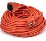 cables alargador para interior y exterior, naranja, flexible y de alta visibilidad, cable de alimentación/jardín,5m/15m/20m/30m