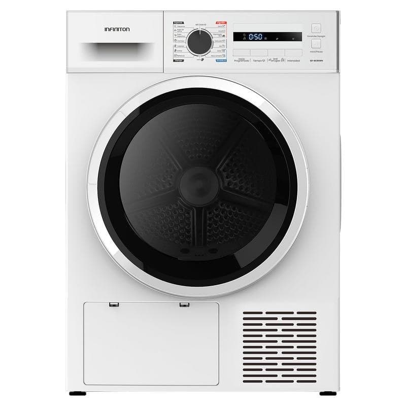 Secadora de bomba de calor Infiniton SD-BC8EWN 8 kg, 16 programas para tejidos delicados y diarios, ciclo de vapor