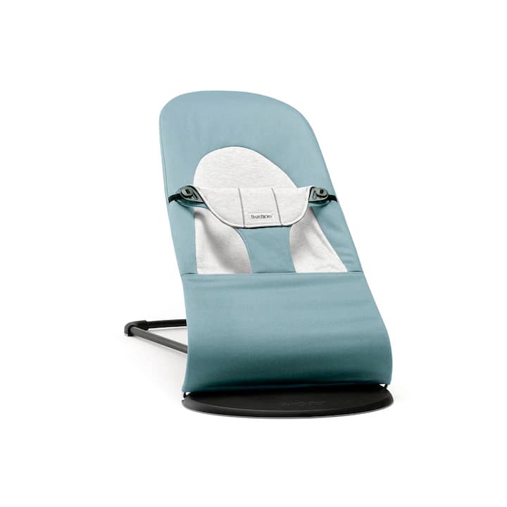 Hamaca Balance Soft BabyBjörn, Tejido Woven & Jersey Azul índigo