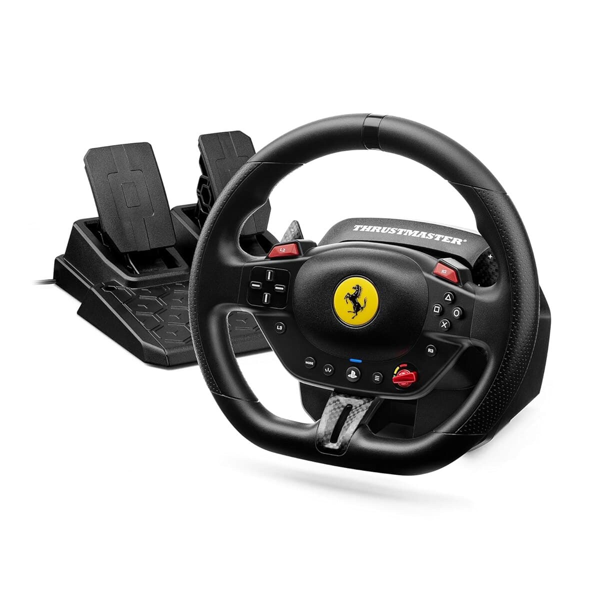Thrustmaster T98 Ferrari 296 GTB Edition para PS5, PS4 y PC – Volante con Pedales, Levas Magnéticas y Sistema Bungee Cord