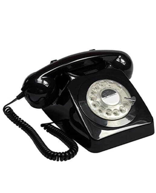 Teléfono retro GPO 746 Rotary funcional con marcación giratoria real por 34,95 € - negro