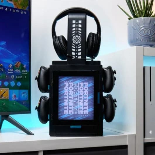 Torre de juegos y soporte de carga Numskull 153461 Fortnite LIGHT Locker RGB USB-C Universal