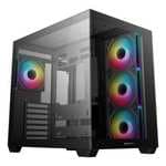 Torre PC Torre DeepCool CG530 4F Negro ATX Vidrio Templado 4 Ventiladores 285x440x399mm