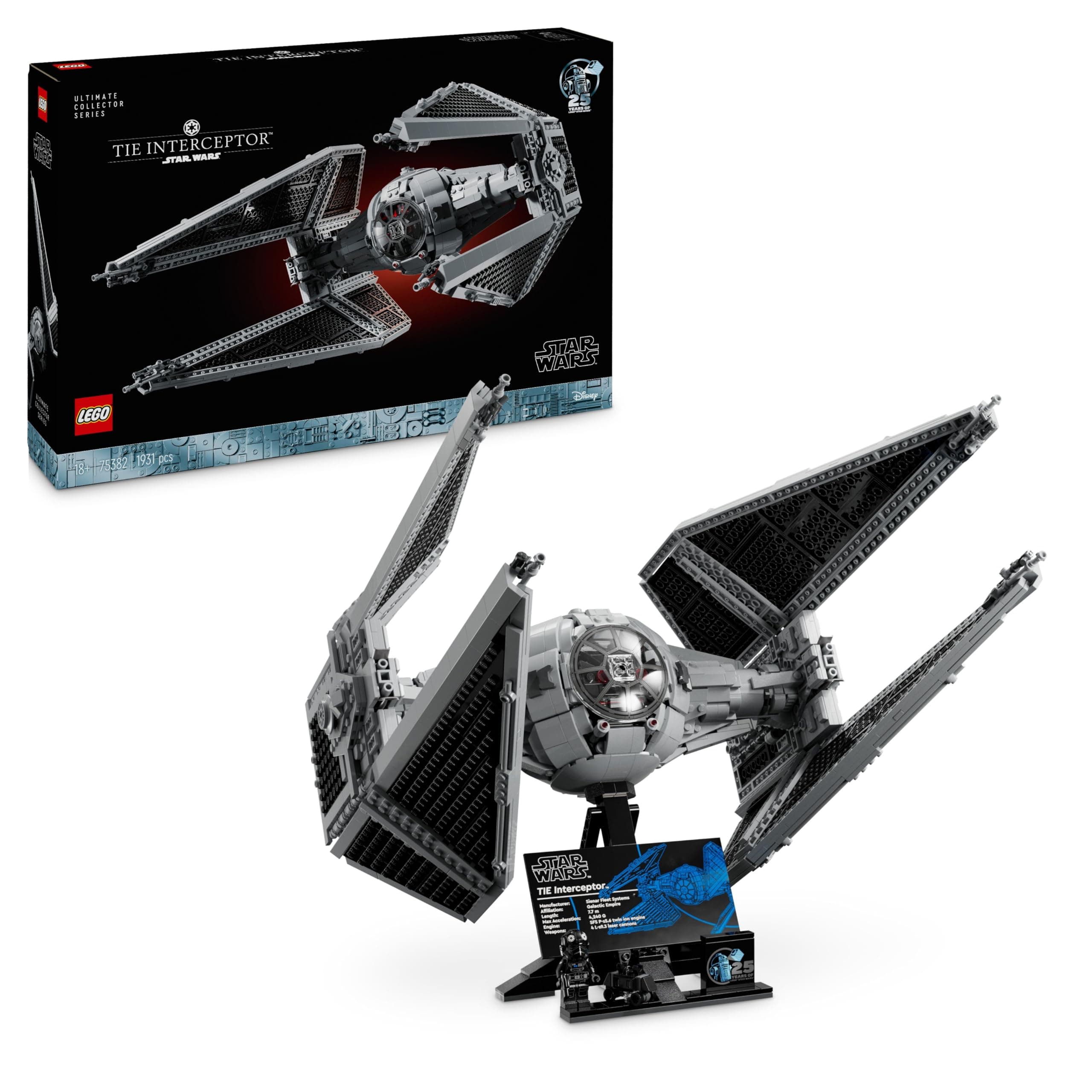 LEGO Star Wars Interceptor Tie Maqueta para Adultos de Construcción Ultimate Collector Series 75382
