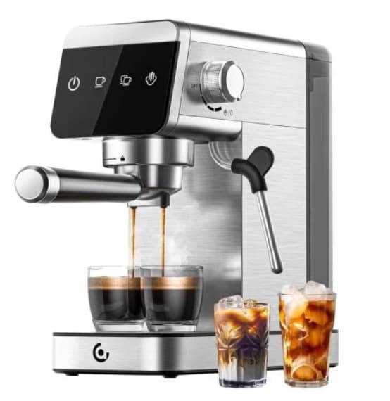 Cafetera Espresso AMZCHEF CE-AZ-EM1501-SV 1,2 L 20 bares con vaporizador