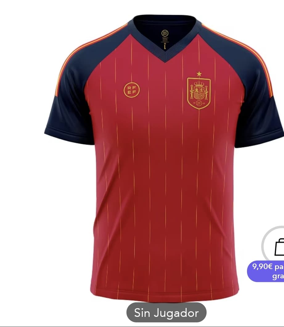 Camiseta REPLICA RFEF Oficial Selección Española 25/26 Mundial 2026