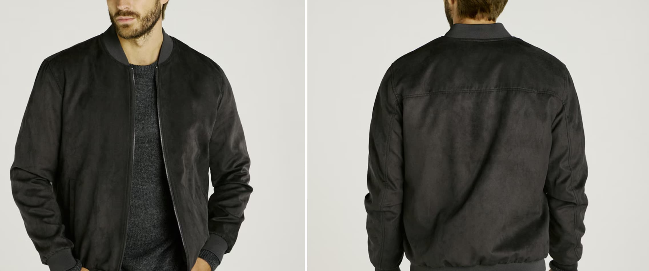 Chaqueta de antelina de hombre Negro Only & Sons.