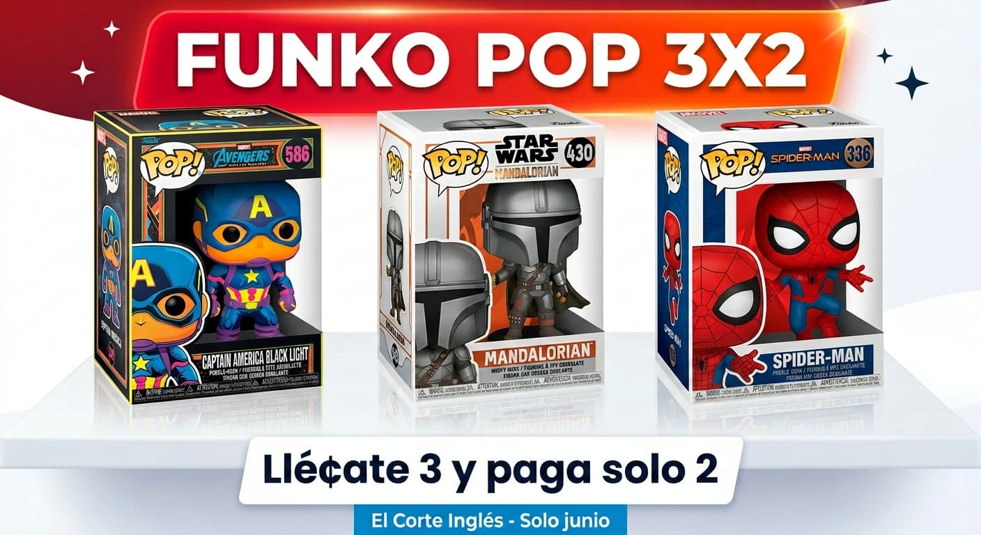 Funko Pop 3x2 junio El Corte Inglés: ¡lleva 3 y paga 2!