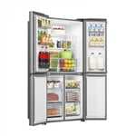 Frigorífico Americano Hisense RQ5P470SEIE, No Frost, 178.5 cm, 483 L, 6 Cajones, Wifi, Eficiencia E - Inox