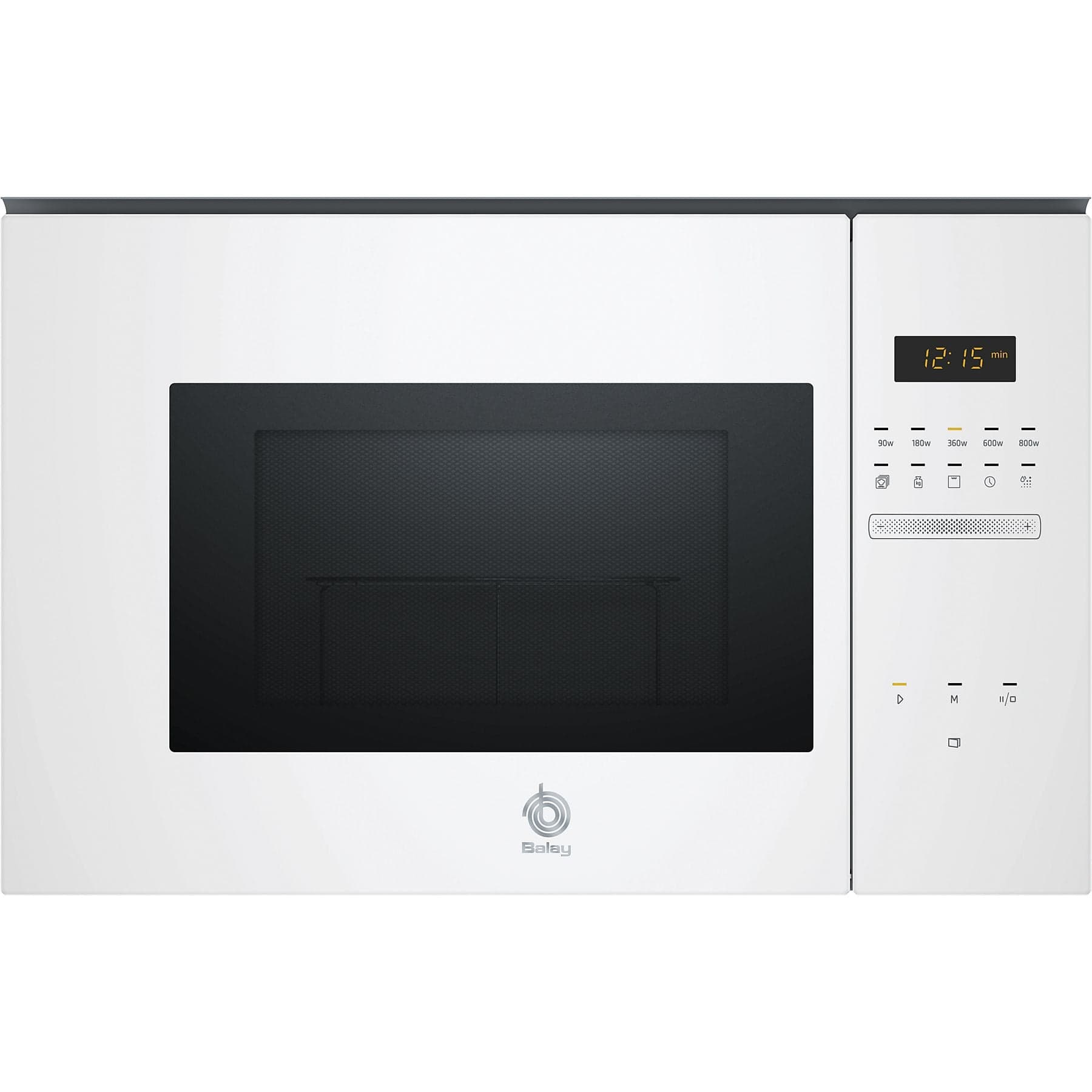 Balay 3CG5172B2 - Microondas integrable, Grill, 800W, 20 L, 5 potencias, Control deslizante, Aquálisis, Blanco